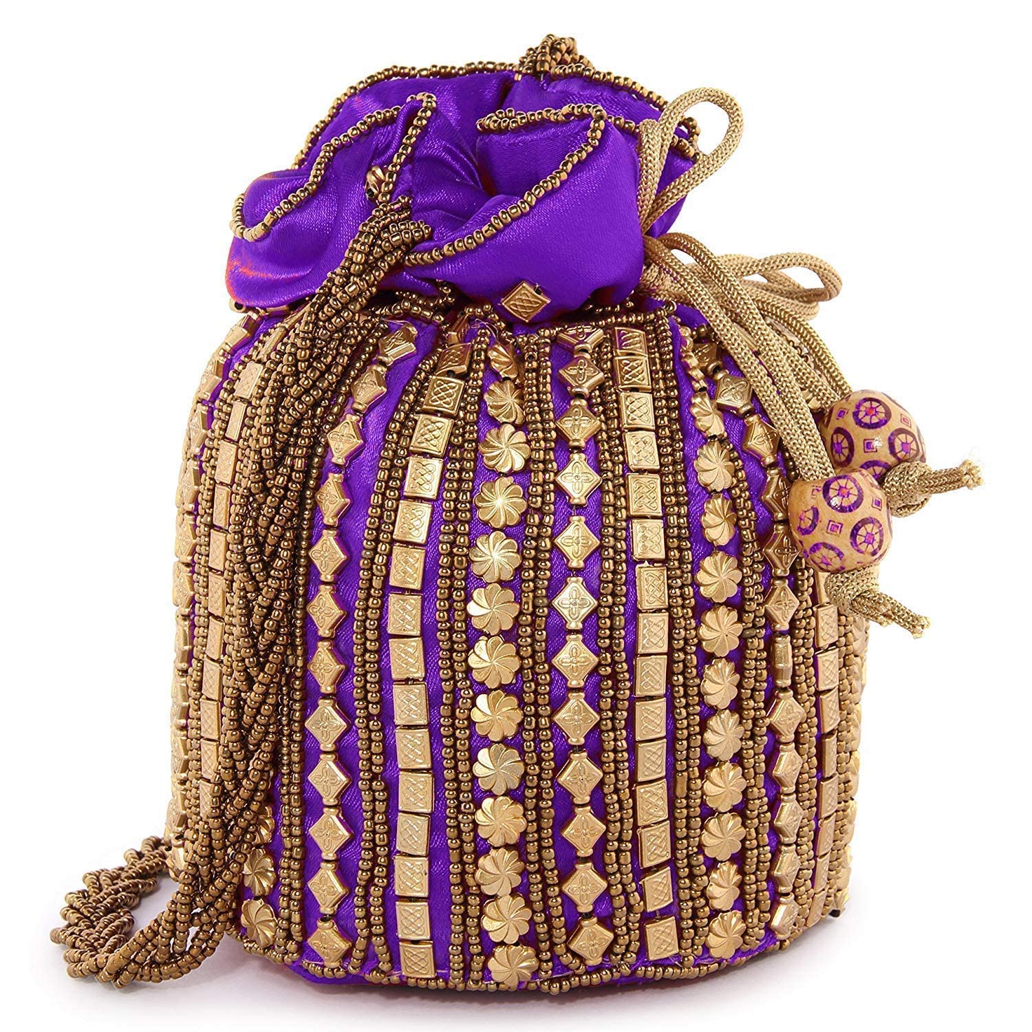 regmess Women's Ethnic Rajasthani Potli Bag, Pouch Potli Purse for Women and Girls (Purple)(Pack of 1)-picture-23