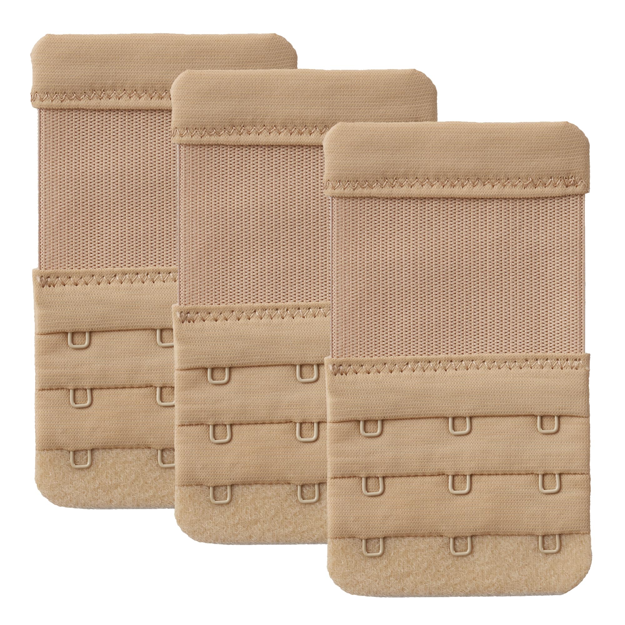 YARBAR Bra Strap Extender 3 Hook Womens Bra Extenders Extension Soft Comfortable, Pack of 3