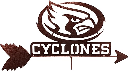 Miniatura 7 de SWEN Products Veleta de ciclones de la Universidad Estatal de Iowa (estaca de jardín incluida)