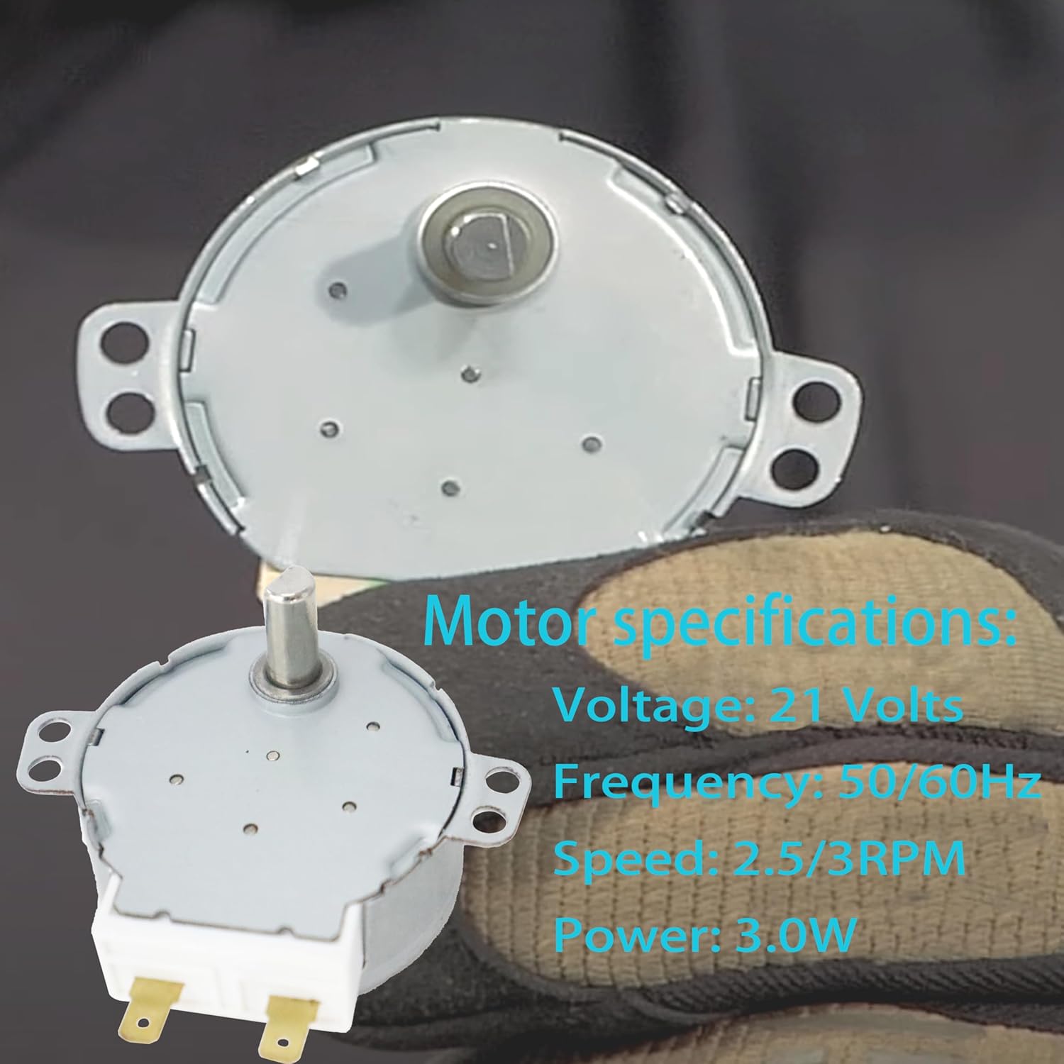 WB26X10038 SSM-16H Microwave Turntable Motor Compatible with Ge Microwave JVM1661SB003 JVM1851WD001 JVM1450WA001JVM1650WB008 Replaces PS237772 EAP237772 MDPJ030AF