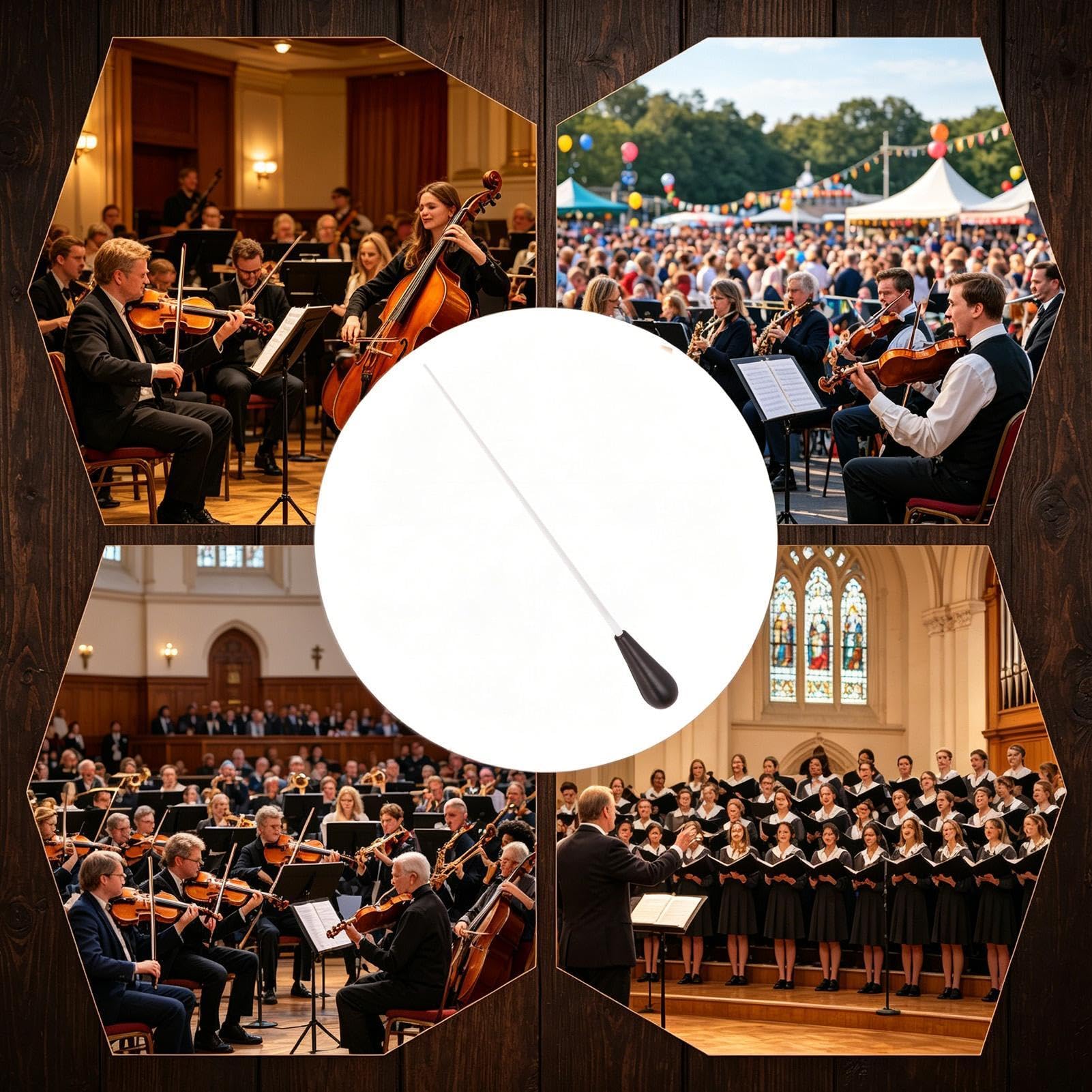 Baguette Chef D'Orchestre,Bâton musical à manche en bois,Bâton De Direction Pour Orchestre | Pour enseignants, étudiants, majorettes, fanfare, concert, orchestre et représentation sur scène