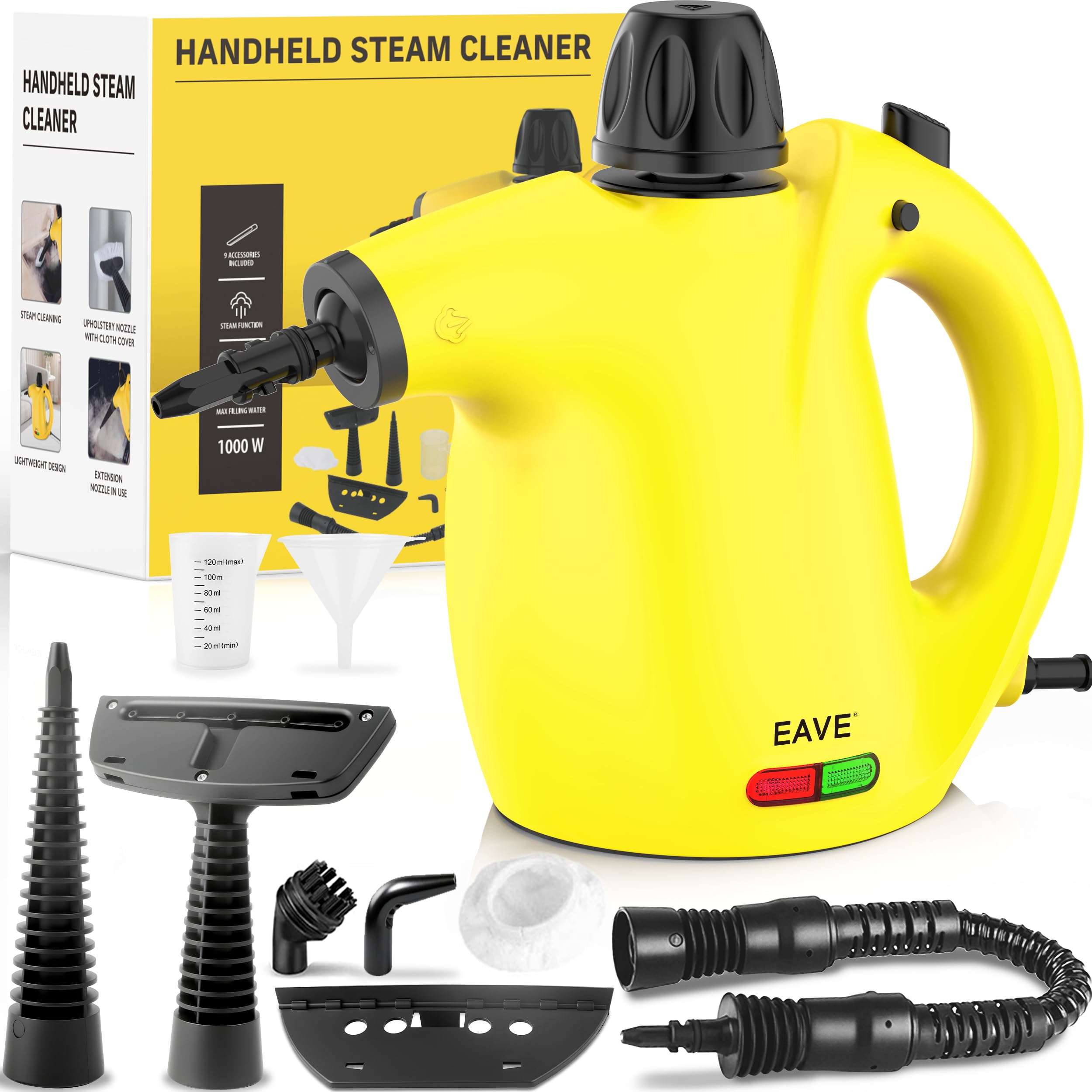 Handheld Steam Cleaner Steamer for Cleaning Portable Upholstery Steamer for Surface Cleaning Hand Steam Cleaner for Furniture Car