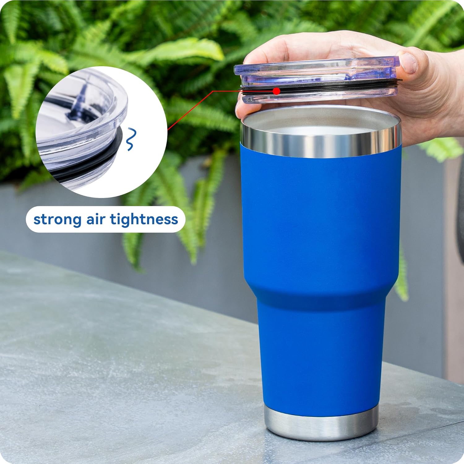30 ozTumbler Lid for Yeti Rambler, Ozark Trail and More Travel Mugs,Replacement Splash Proof Lids for 3.7" Inner Diameter Tumblers
