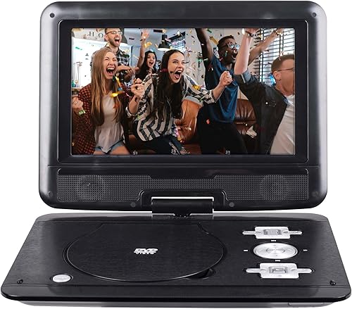 Onn. Kit de reproductor de DVDmultimedia portátil de 10 pulgadas con batería de 5 horas, bono Redbox 5 códigos de película de 1 noche incluidos