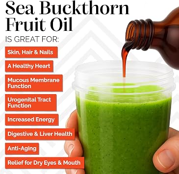 sibu Premium Himalayan Omega 7 Sea Buckthorn Fruit Oil, 2 oz