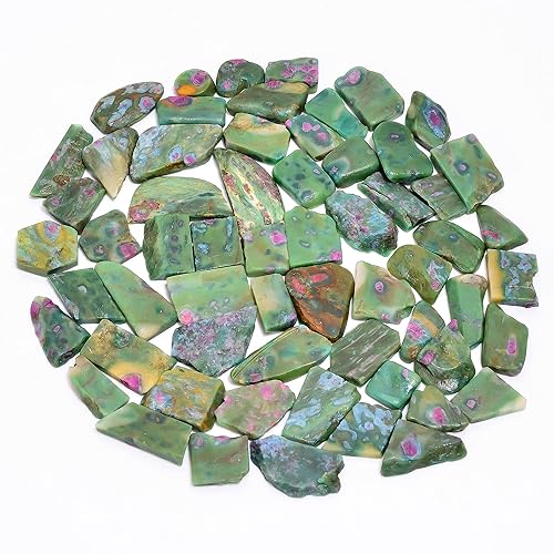 Miniatura 88 de Natural Yaxaite Raw Slice Gemstone- Healing Crystals for DIY Jewelry Making -Loose Natural Cabochon -Perfect for Crafting Unique Jewelry Designs