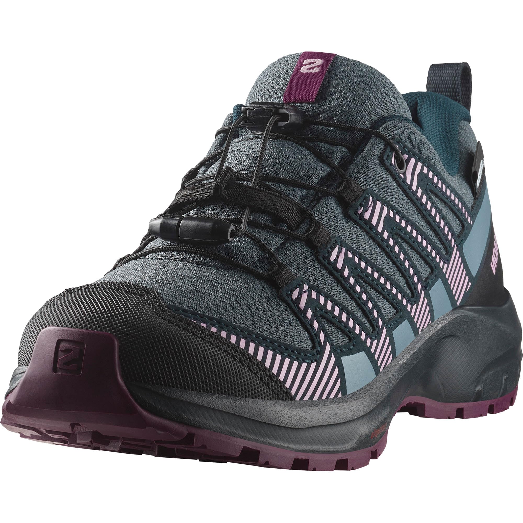 SALOMON XA Pro V8 ClimaSalomon Waterproof Zapatillas de Niños para Uso Diario, Impermeable, Cómodo, Agarre en todo tipo de terrenos, Deportivo
