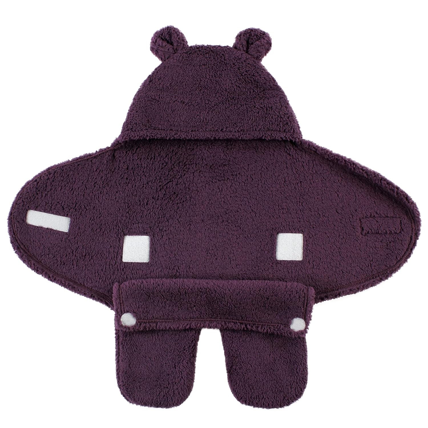 Hudson Baby Unisex Baby Animal Sherpa Baby Outdoor Stroller Sack Wrap, Purple, One Size