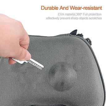 Tiswell Hard Controller Case for Xbox One/Series X/SX / Xbox Elite 2, EVA Carrying Case for Xbox Elite Series 2 Core Wireless Gaming Controller Hard Travel Storage Bag, Grey