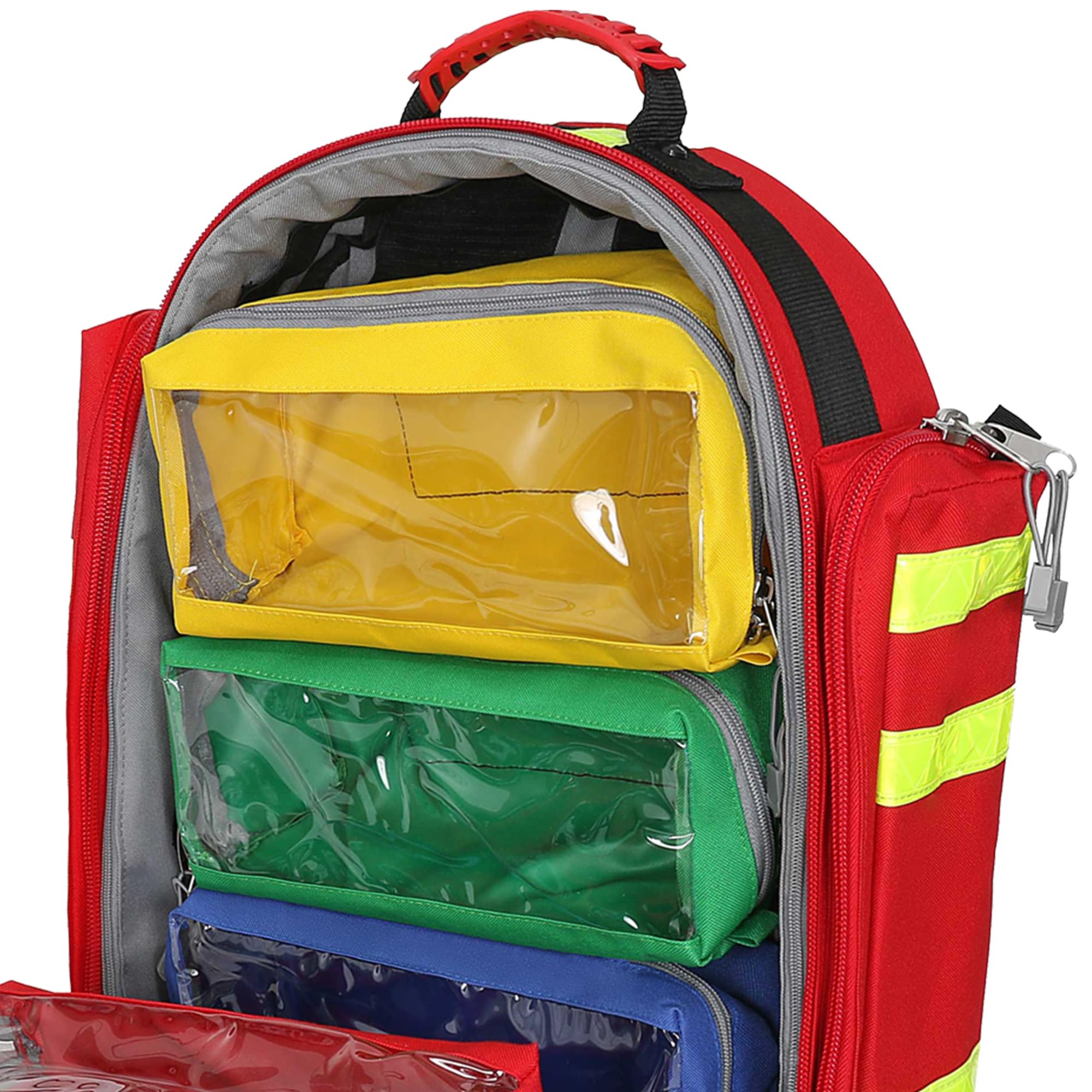 GIMA Mochila GIMA Logic-1 40 cm de largo x 20 cm de ancho x 47 cm de alto, rojo, emergencia, trauma, rescate, médico, primeros auxilios, enfermera, bolsa de bolsillo paramédico