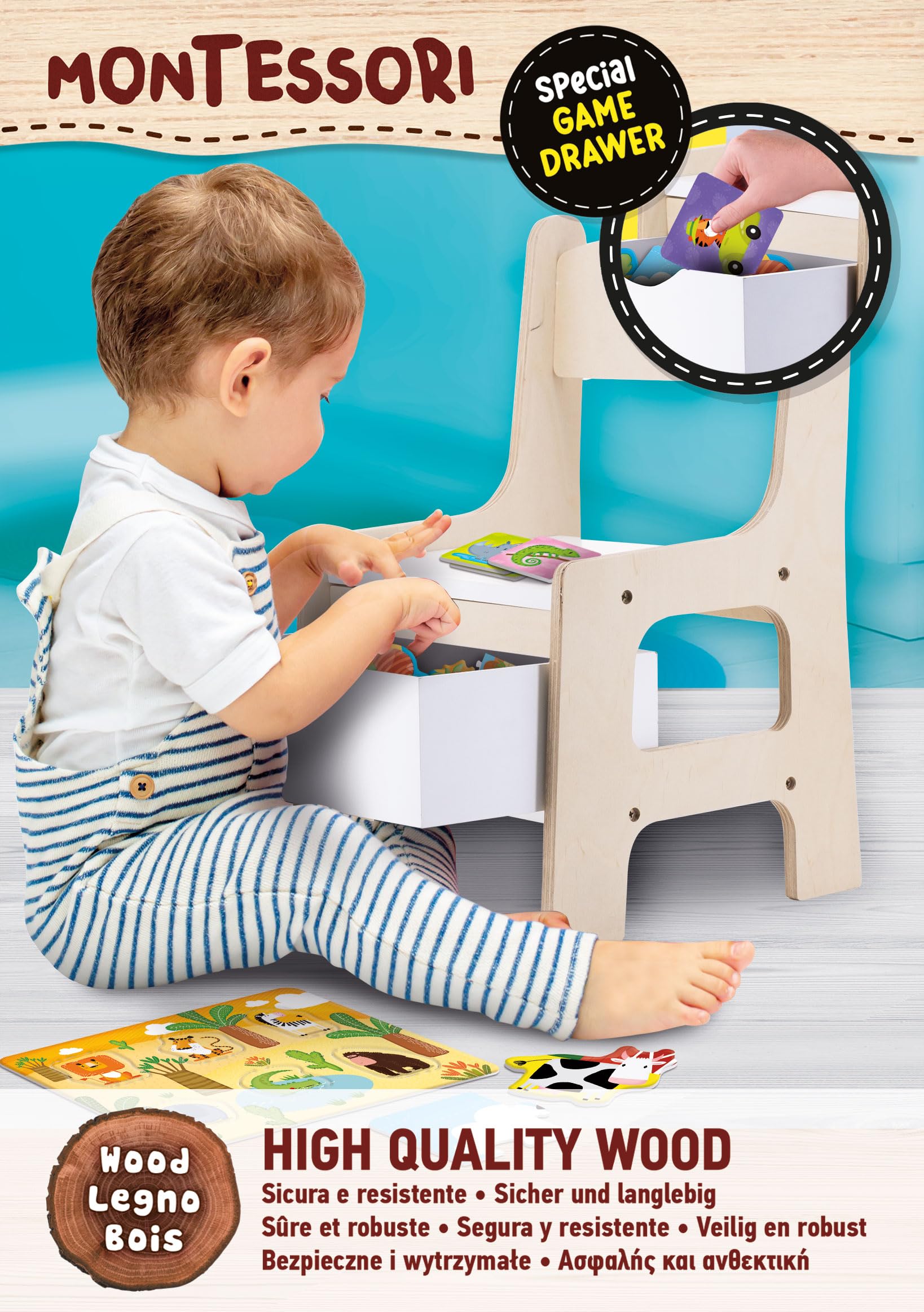 Poupée Fashion Montessori Lisciani - En Bois Avec 26 Vêtements Magnétiques | Pour Enfants Dès 4 Ans | Fabriqué En Italie