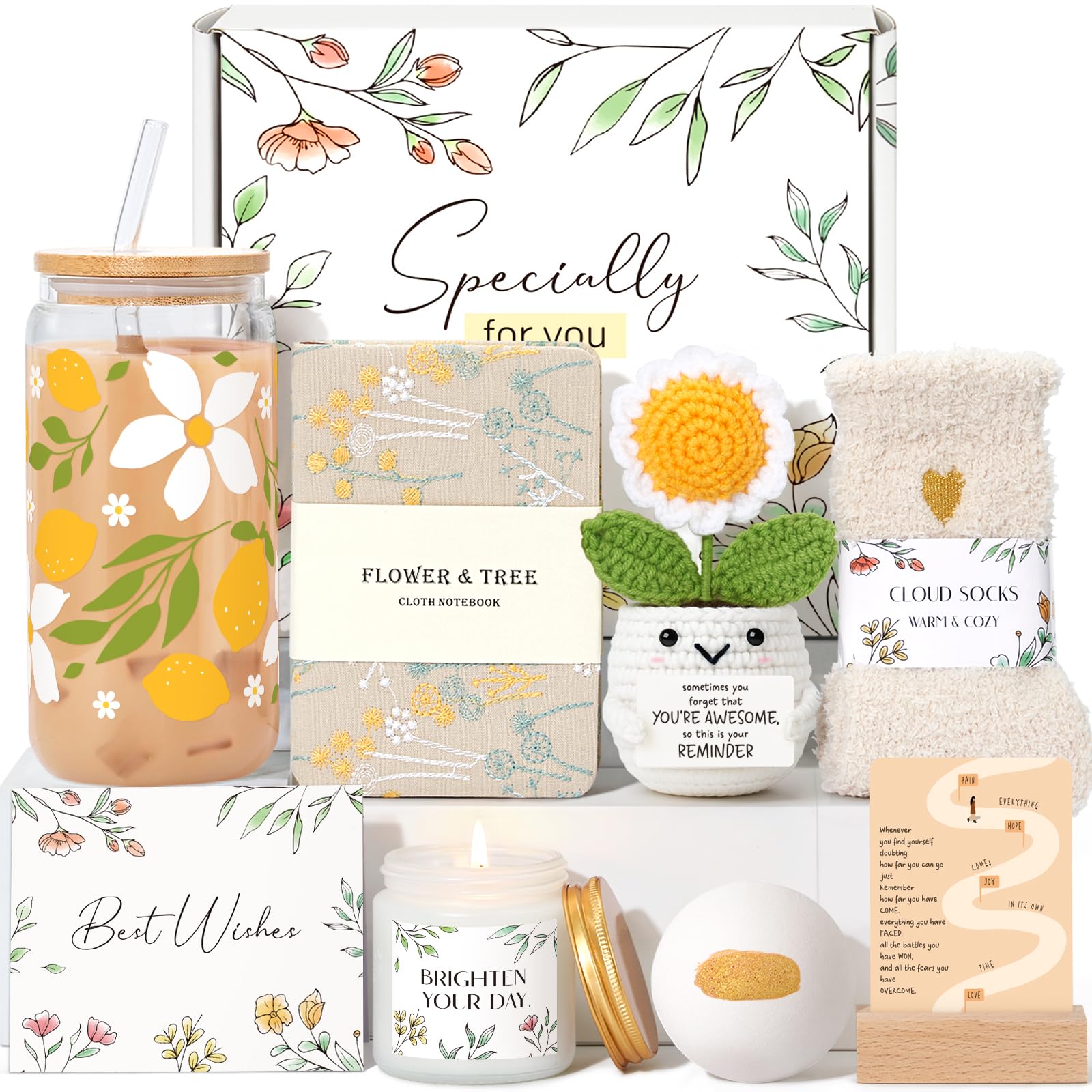 Birthday Gift Basket for Women - Wine Tumblers & More -1