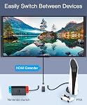 BlueRigger 4K HDMI Extension Cable - 20FT (4K 60Hz, 18Gbps HDMI Extender Cord, High Speed EXT Male to Female Adapter) Compatible with HDTV, Laptop, Xbox Series X, Roku, PS5, Nintendo Switch, TV Stick