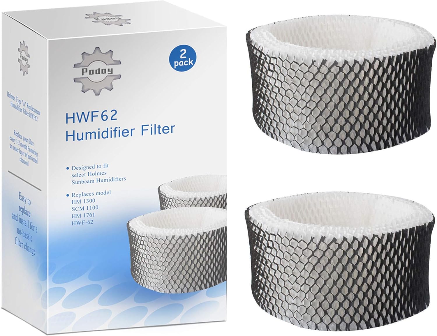 Podoy HWF62 Humidifier Filter Compatible Holmes HM1300