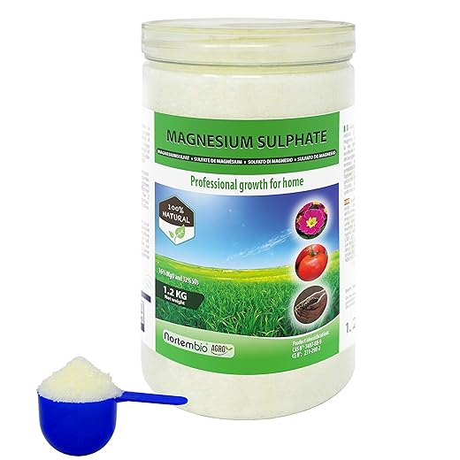 Nortembio Agro Natürliches Magnesiumsulfat 5 Kg. Universeller Dünger. Förderung des Wachstums der Kulturpflanzen, Gärten und Zimmerpflanzen.