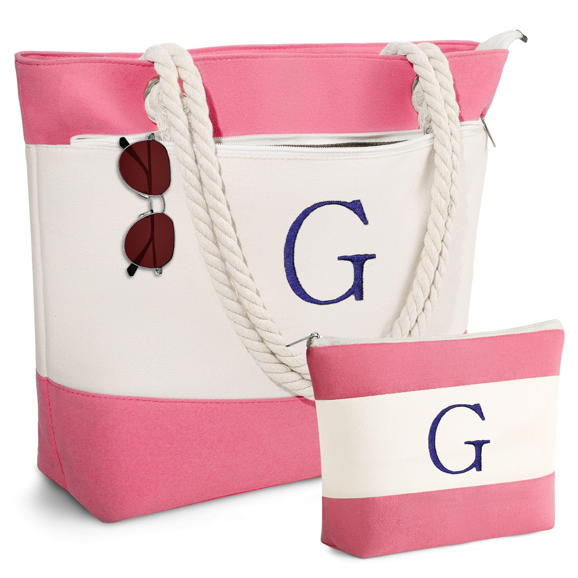 YOOLIFE Beach Bags for Women - Travel Canvas Beach Tote, Pool Waterproof Bag, Travel Essentials, Gifts for Women Birthday