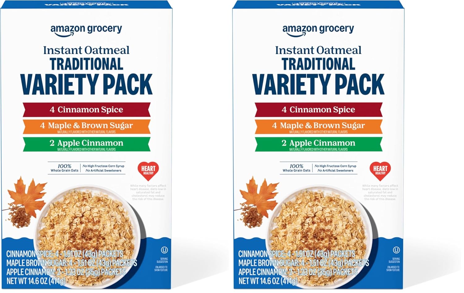 Avena Instantánea Tradicional Variedad, 14.6 Oz, 10 Ct (Paquete de 2)