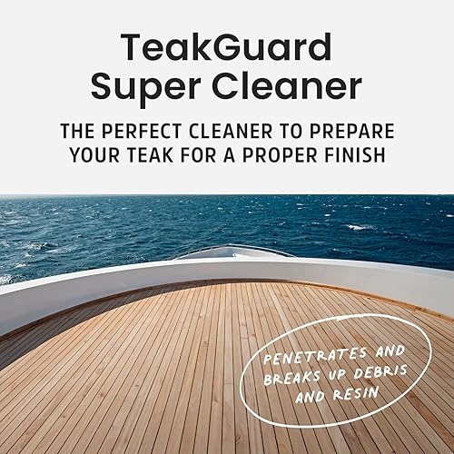 Miniatura 4 de Paquete de suministros de limpieza de teca con limpiador de teca y abrillantador, súper limpiador de 8 onzas, cepillo limpiador de madera, cepillos