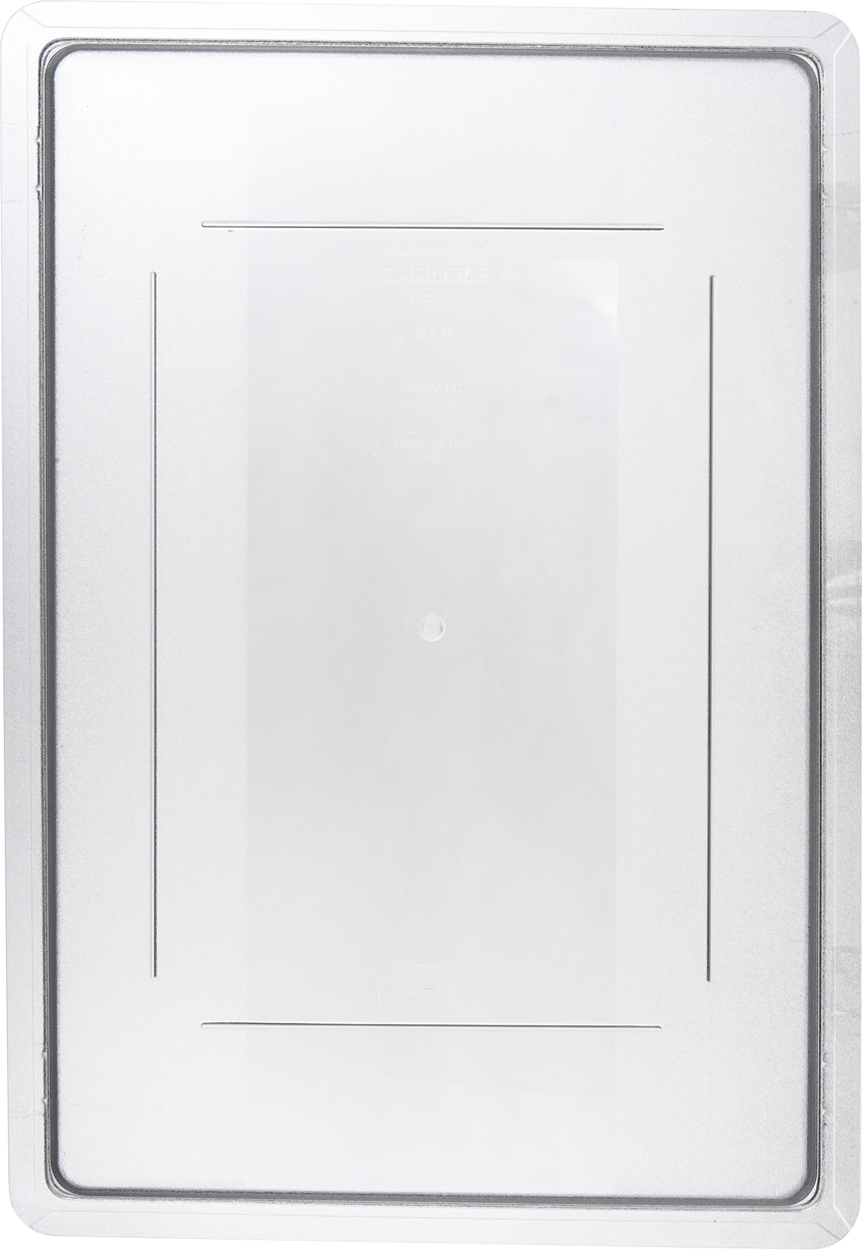 Carlisle Contenedores de almacenamiento apilables transparentes, policarbonato, transparente, 26" x 18" Lid