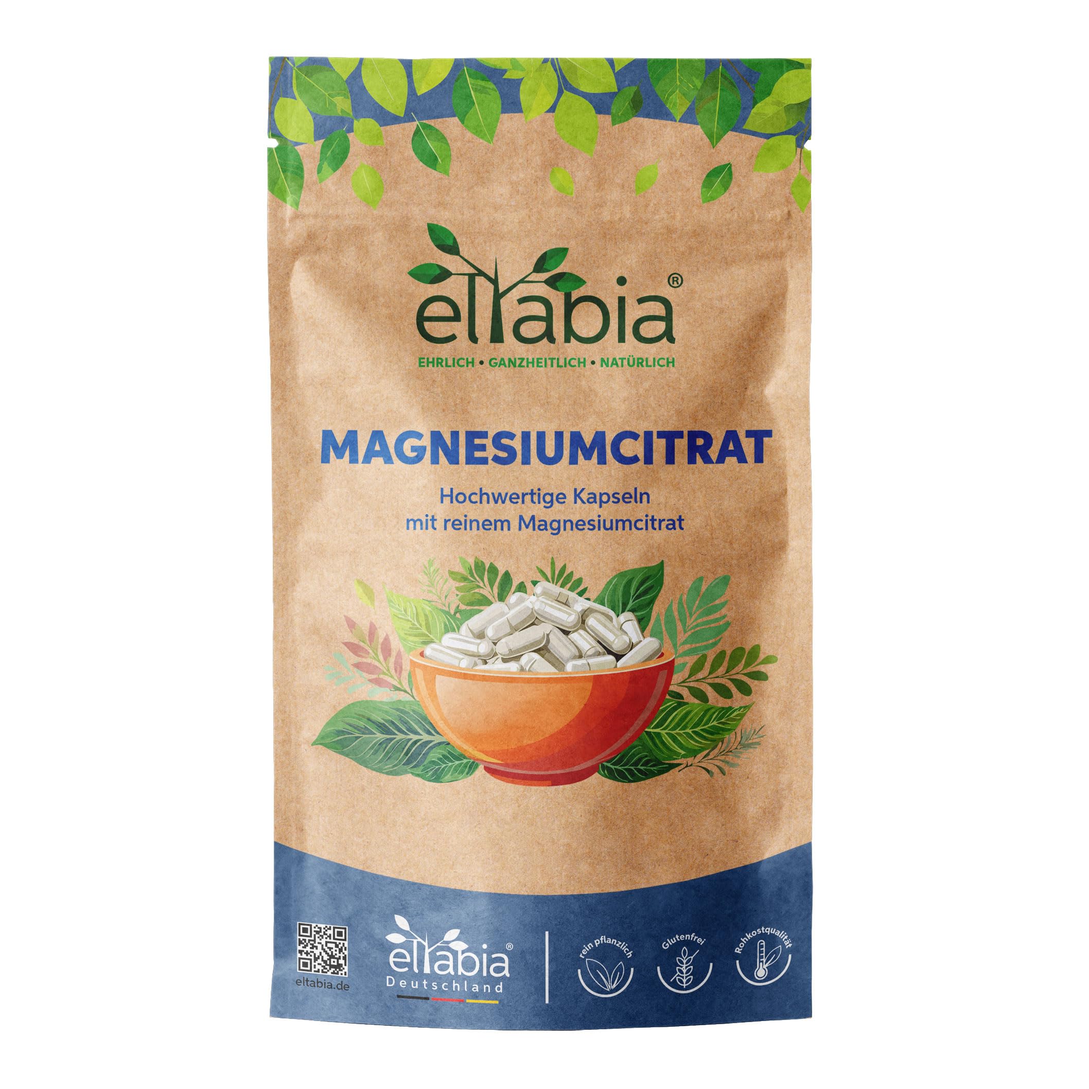 Magnesiumcitrat Kapseln 1000 Stück | Hochdosiert 300mg Tagesdosis elementares Magnesium | Tri-Magnesiumdicitrat