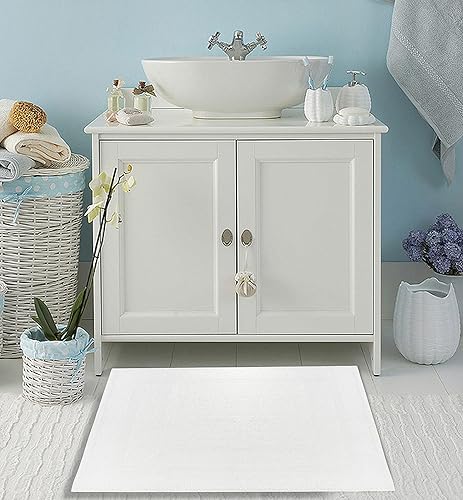 Miniatura 4 de Paquete de 12 toallas de baño blancas 100% algodón (18 x 25 pulgadas), peso ligero, de secado rápido y lavable a máquina, suministros de hotel,