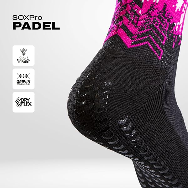 GEARXPro - Calze Padel Professionali - Massima Stabilità e Aumento Performance - Riduzione Distorsioni - Protezione Tallone Comfort - 5