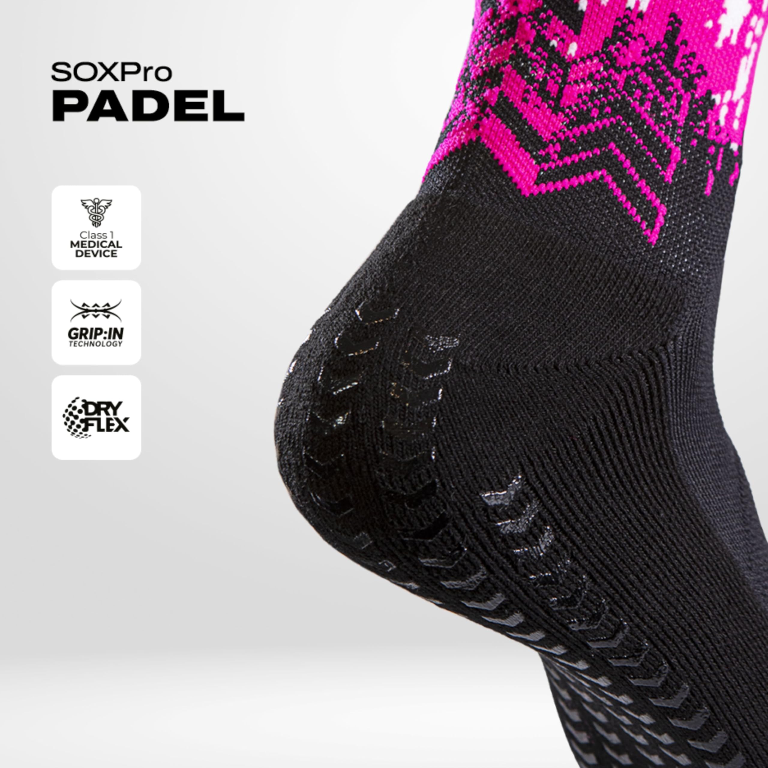 Calze Padel Professionali - Massima Stabilità e Aumento Performance - Riduzione Distorsioni - Protezione Tallone Comfort