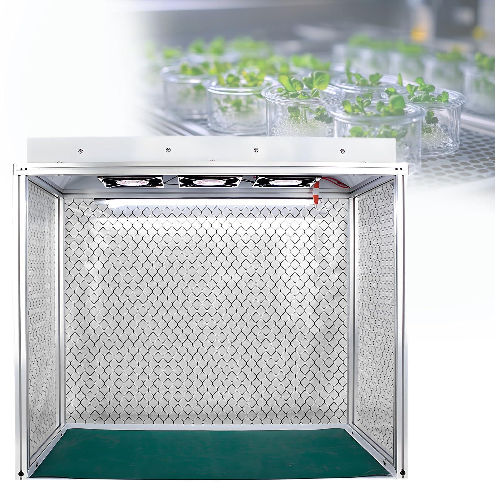 Laminar Flow Hood Aluminum Portable Laminar Air Flow Vertical Laminar Flow Hood Clean Room Dust-Free Workstation 26x12x20 in Working Area for Cleanliness Dust-Free Work