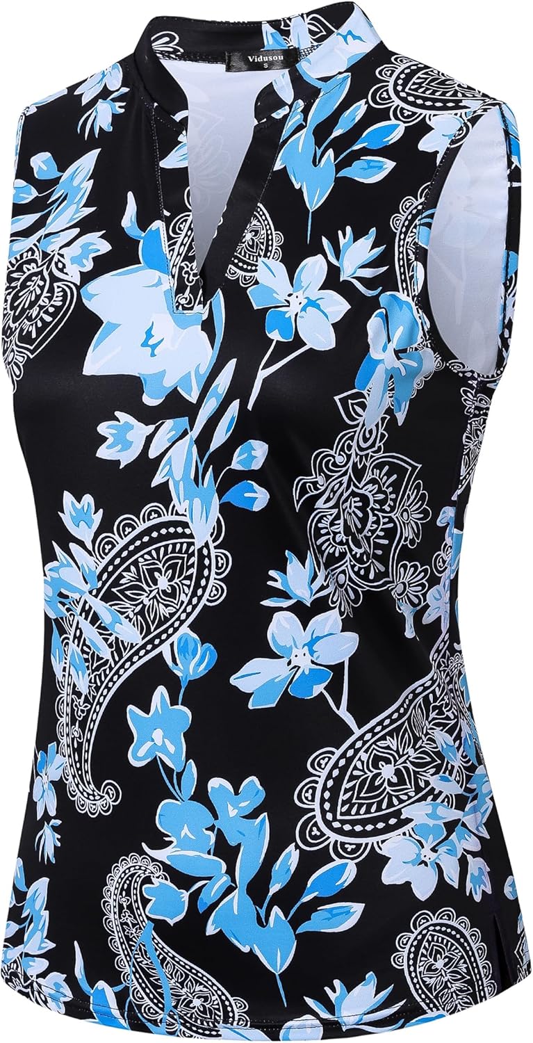 Womens Sleeveless Golf Shirts Moisture Wicking Tennis Polo Workout Tops