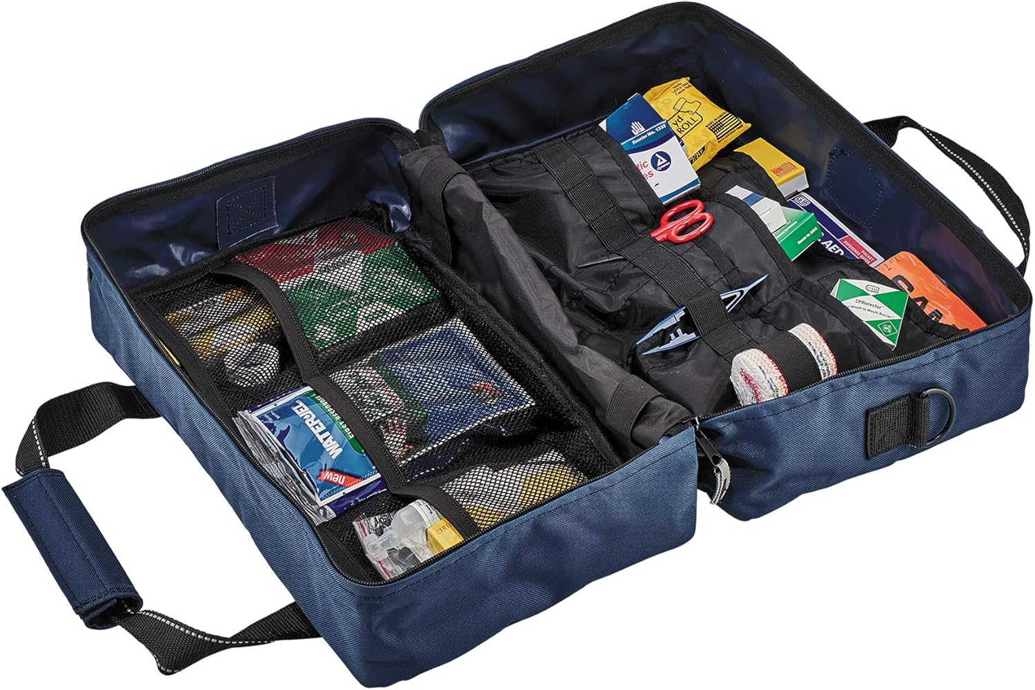 Ergodyne Arsenal 5220 Responder Trauma Bag, Blue with Class A First Aid Kit Supplies Included