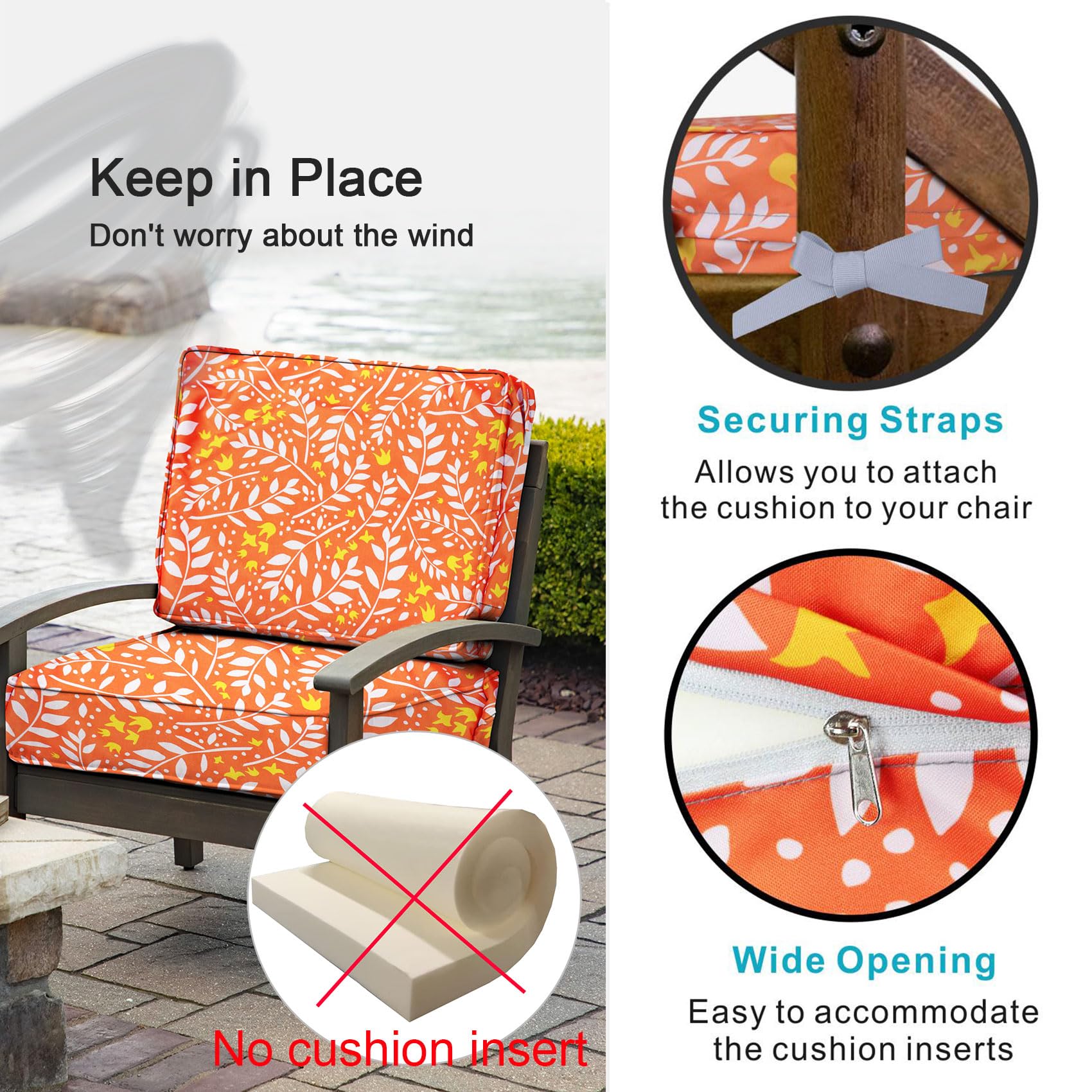 Lot De 4 Housses De Coussin Sectionnel Imperméables Pour Canapé En