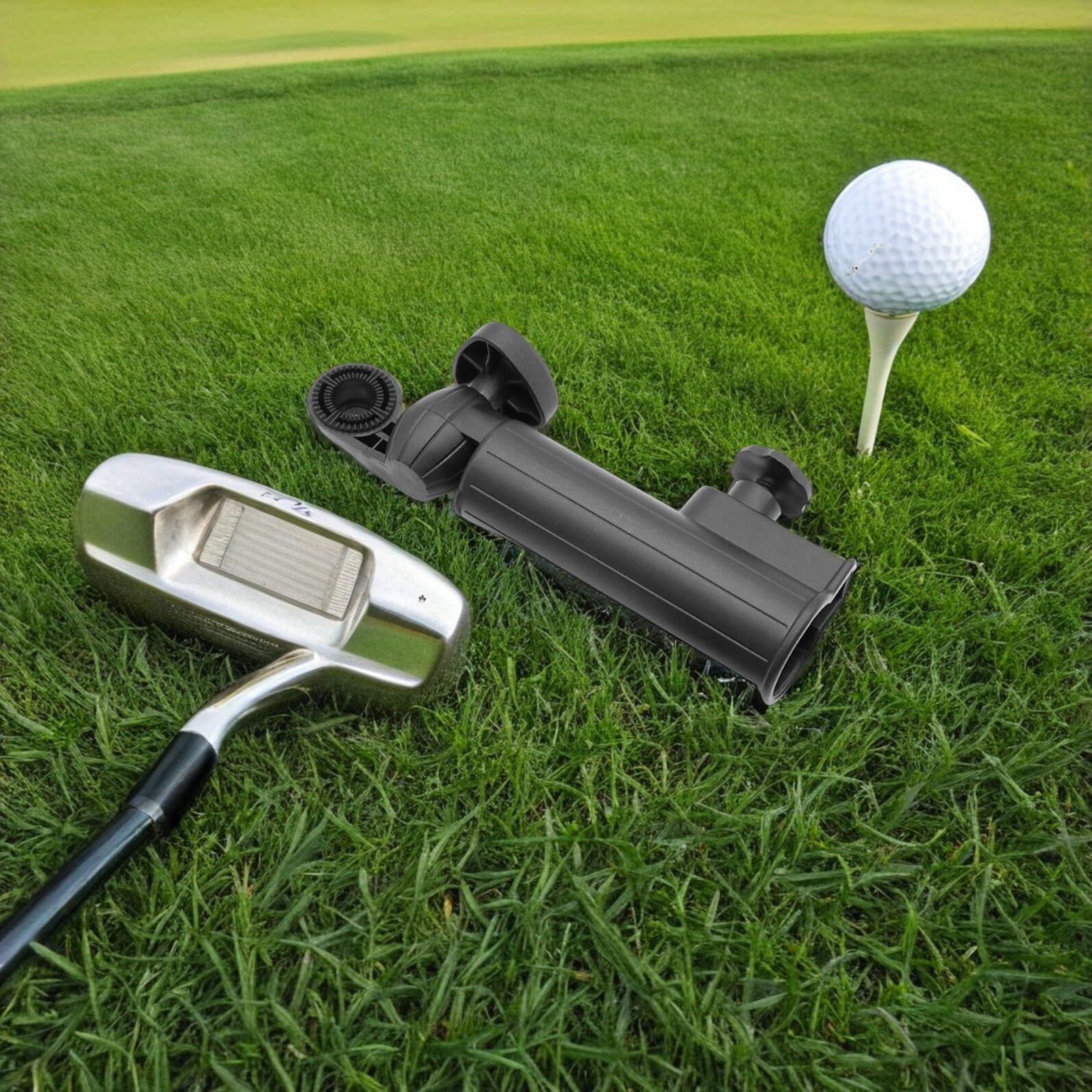 2 Stück Verstellbarer Regenschirmhalter Golftrolley Pushcart mit Wasserdichtem Leichtem Einfache Montage Kompatibel für Verschiedene Schirmgrößen und Golfwagen