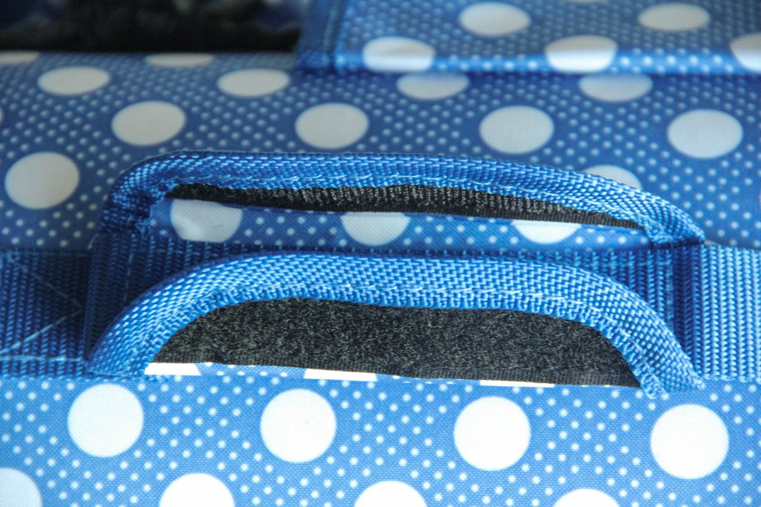 BPS (R) Portador Transportín Bolsa Bolso de Tela (Lunares) para Perro, Gato, Mascotas Animales,Tamaño: S,37x22x20cm (Azul)