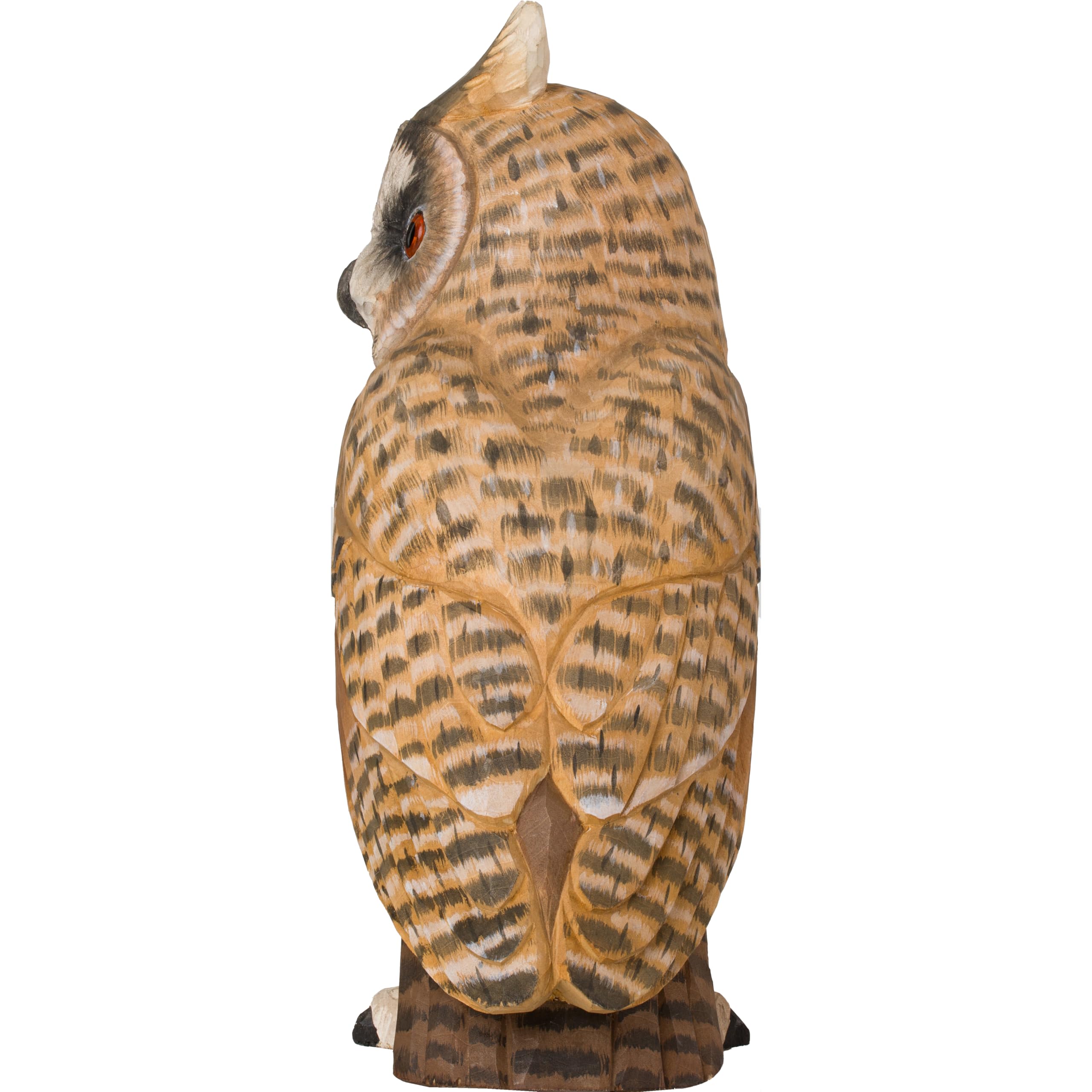 WILDLIFEGARDEN WG4480 - DecoBird Waldohreule - Ręcznie wyrzeźbiona dekoracyjna figurka ptaka z drewna - Duże europejskie ptaki