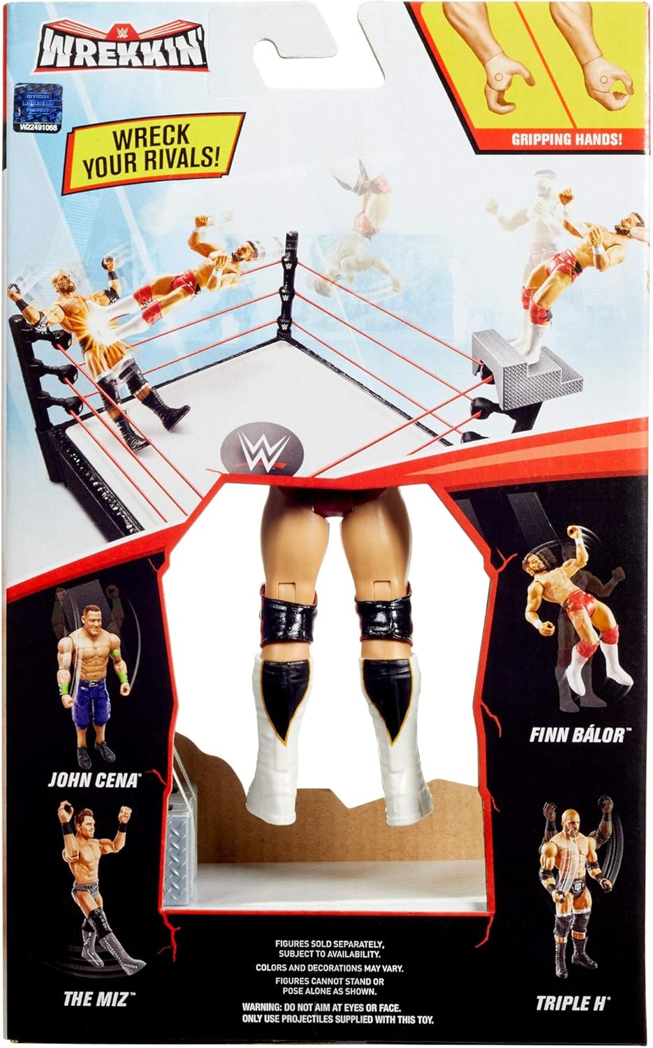 WWE Wrekkin’ 6-inch Action Figure with Pull-Back Activated Move Like Slamming, Punching or Kicking, Lock Tight Grip & Wreckable Accessory