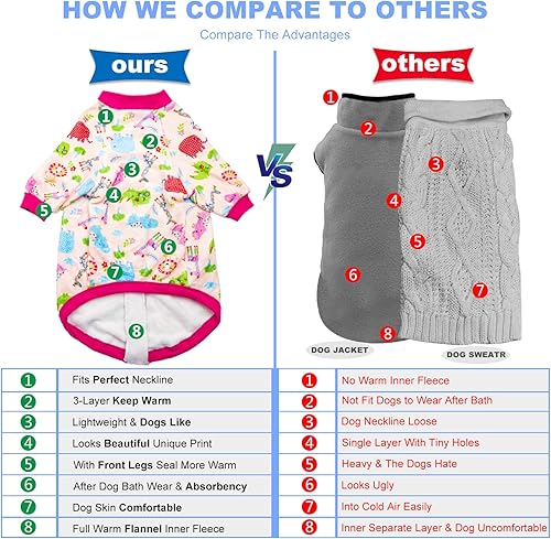 Miniatura 5 de LovinPet Pijamas para perros grandes Pitbull pijamas de invierno de franela para perro, tela agradable a la piel, con animales de elección para