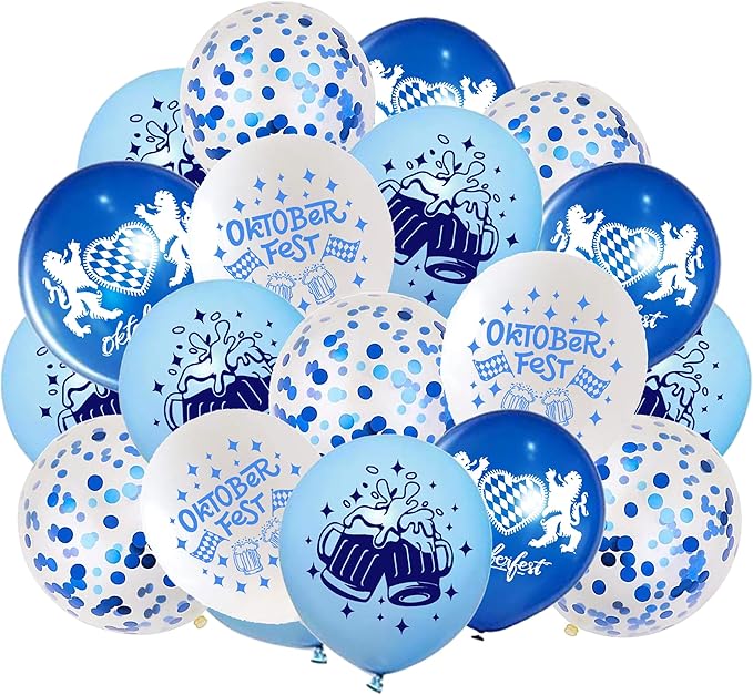 8 Stück Bierballons 75,5x57cm - XXL Oktoberfest Deko Luftballons Für Partys