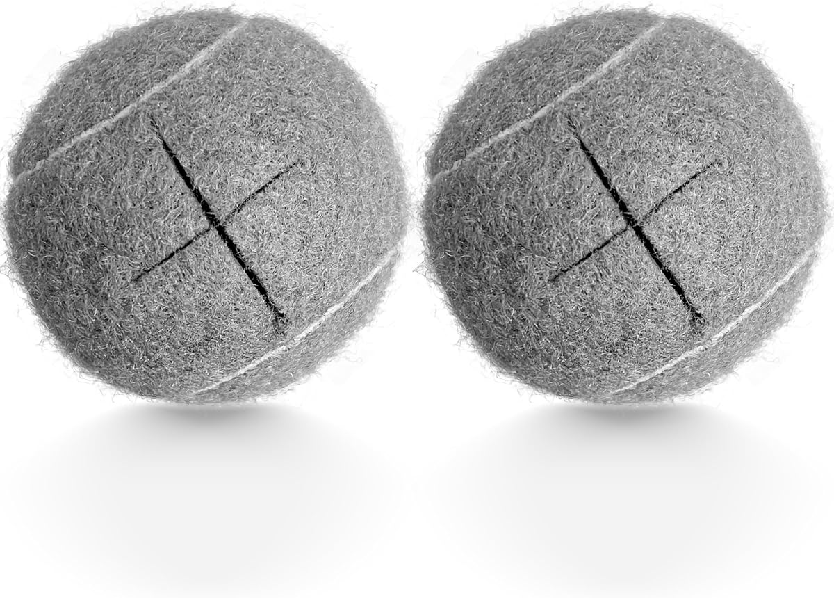 2 Pack Precut Tennis Balls for Walkers, Heavy Duty Glide Balls for Walkers & Furniture Legs - Universal Floor Protectors, Long Lasting & Easy Installation