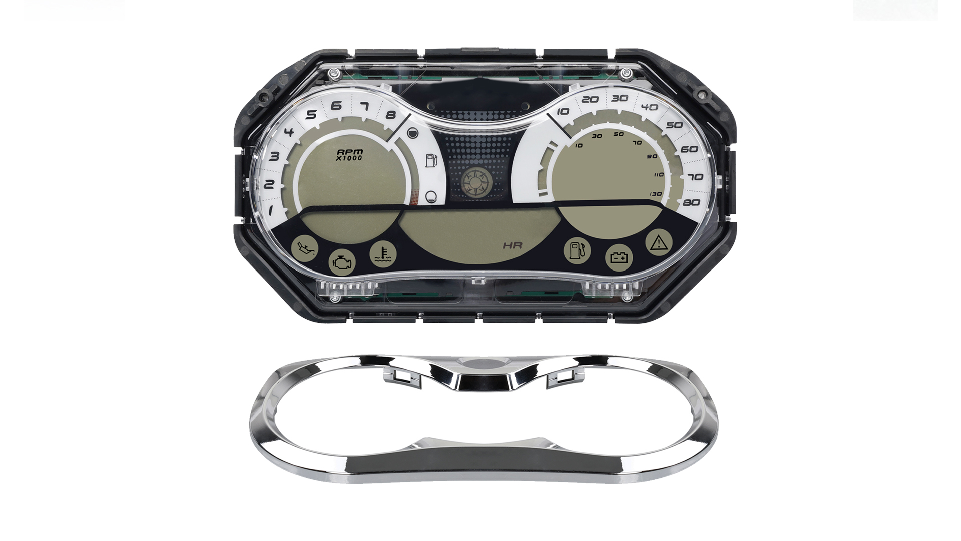 Image of LCD Speedometer Gauge Cluster Compatible with 2006-2011 Sea Doo GTX 4-TEC, RXP 155 215, GTX 155 215, RXT 215 255, Wake 155 215 LCD Gauge - Replaces# 278002270,278002328