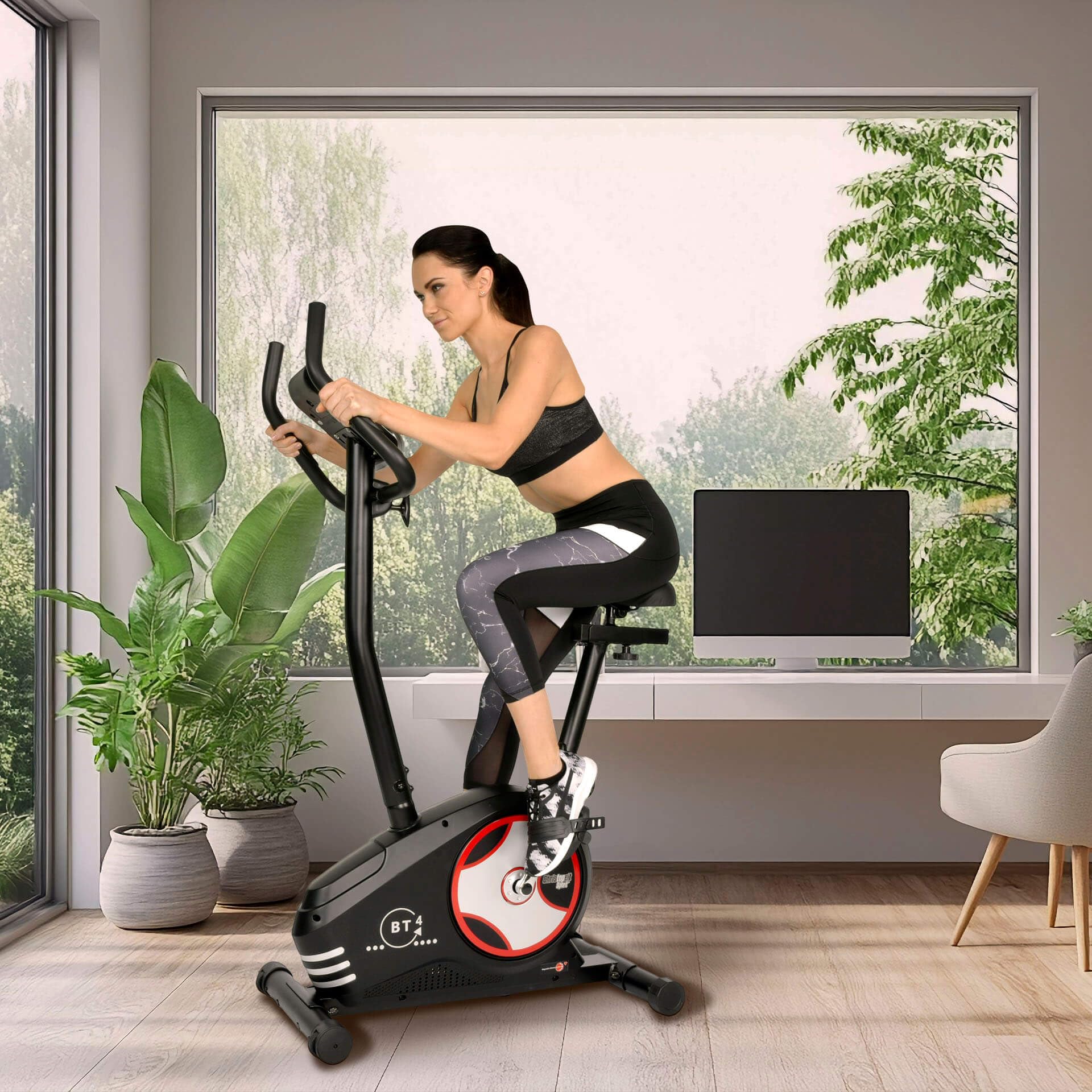 Rower treningowy Christopeit Sport BT 4-24-stopniowy, do 120 kg masy ciała, hamulec magnetyczny 7 kg, wyświetlacz LCD