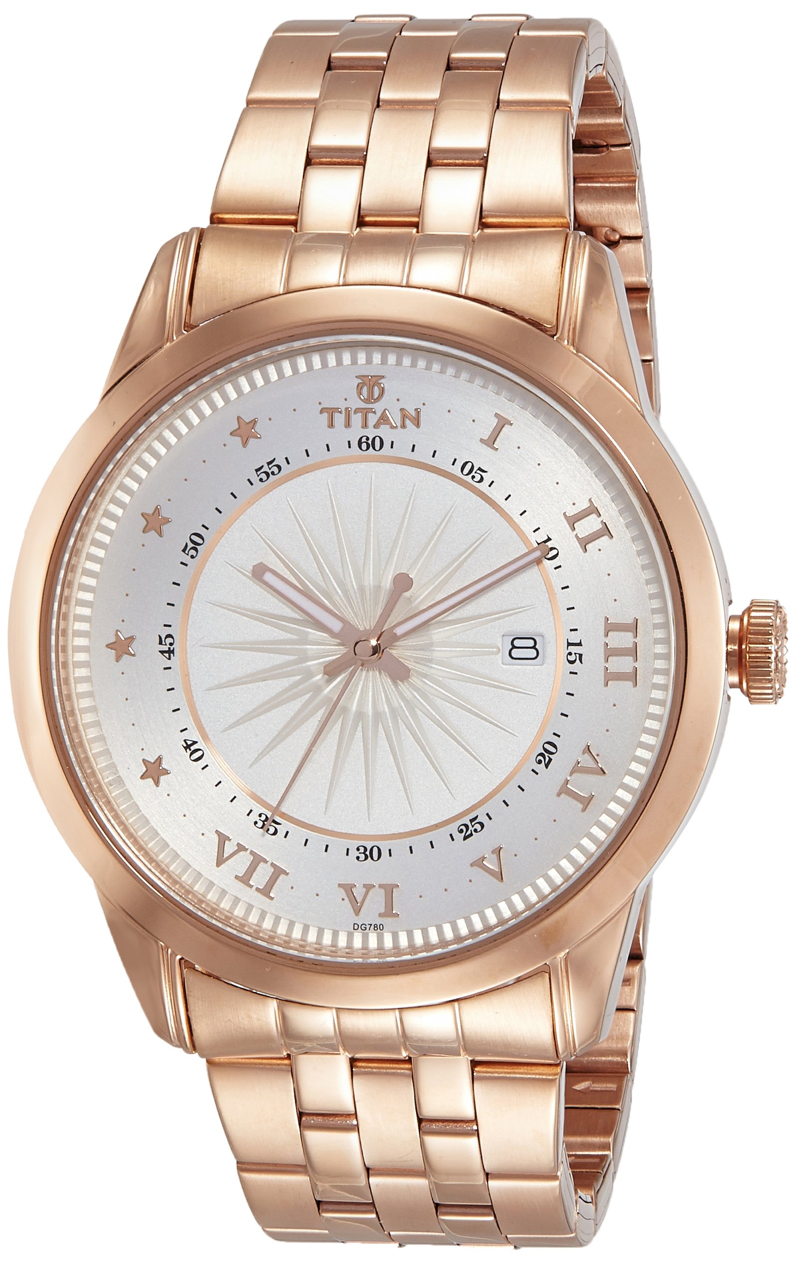 Titan Metal Regalia Sovereign Analog Silver Dial Men Watch-Nl1752Wm01/Np1752Wm01, Rose Gold Band (B076CMR9RK) Amazon Price History, Amazon Price Tracker