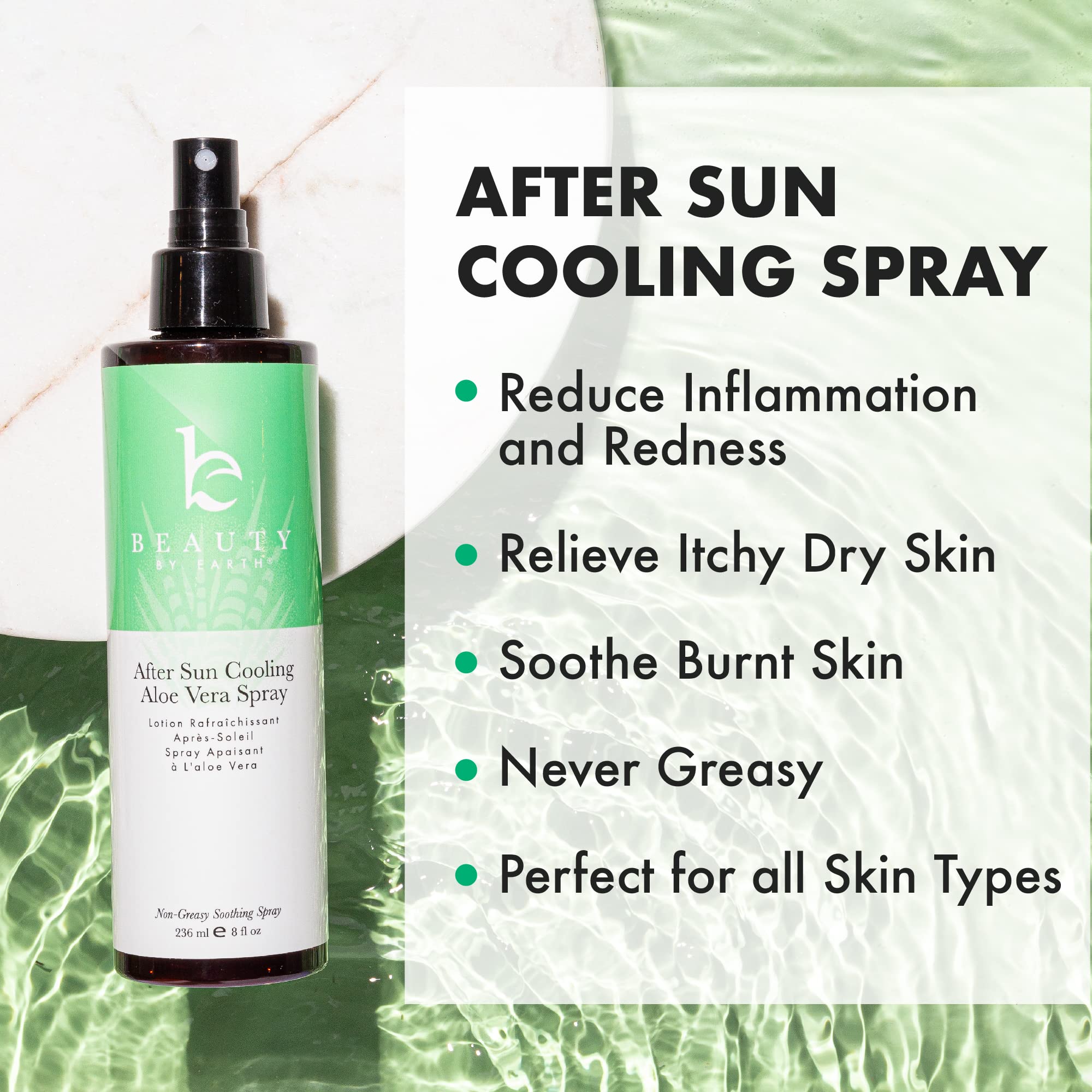 Buy Cooling After Sun Care Spray With Organic Aloe Vera Gel, Aloe Vera Gel Spray for Sunburn
