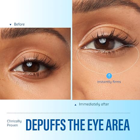 Braveba eye gel before after depuff firm effect