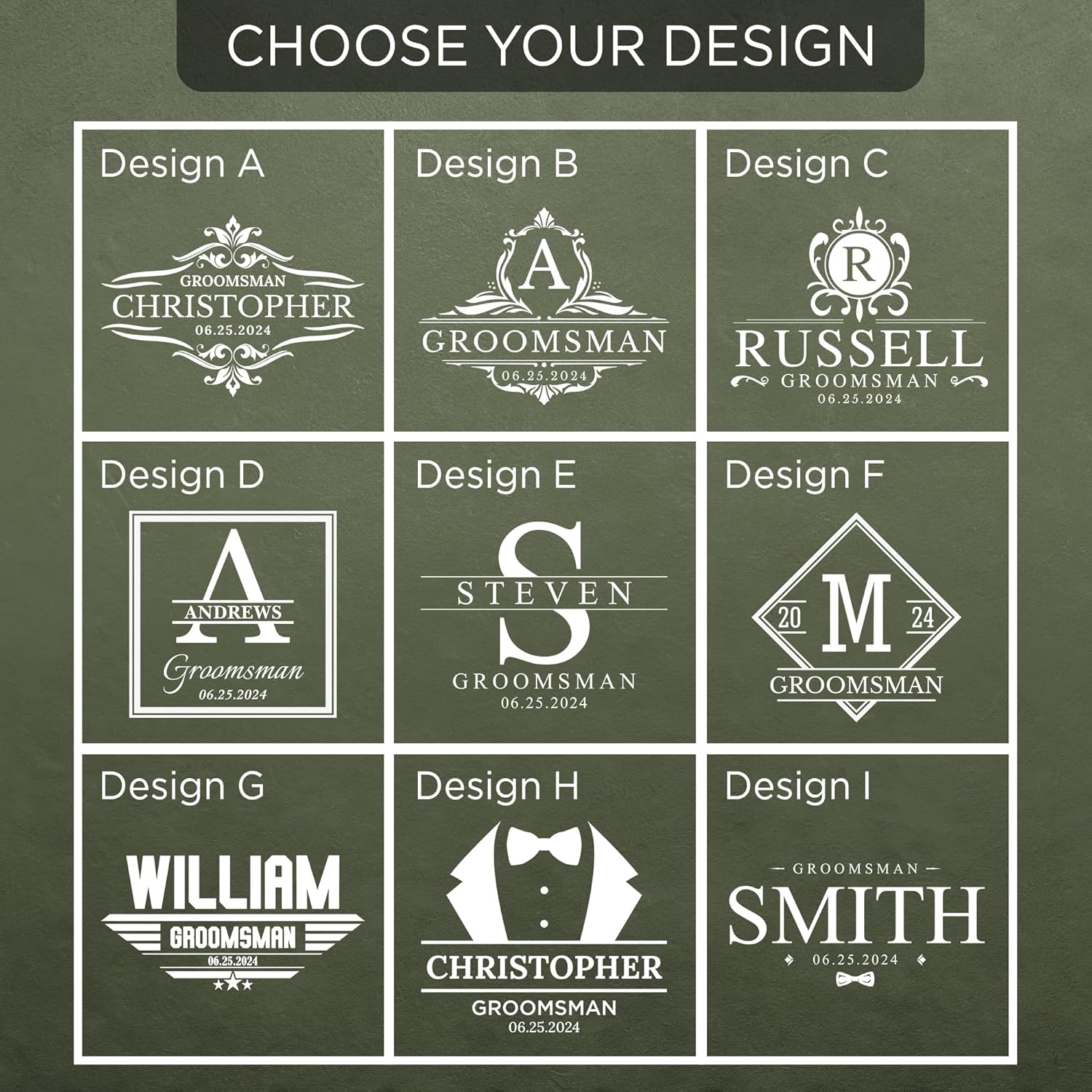 On The Rox Personalized Groomsmen Ammo Box For Men - Custom Groomsmen Ammo Can Gift Set - Authentic Grade 1 Military Ammo Box Gift For Dad - Personalized Wedding Favors - Custom Gift