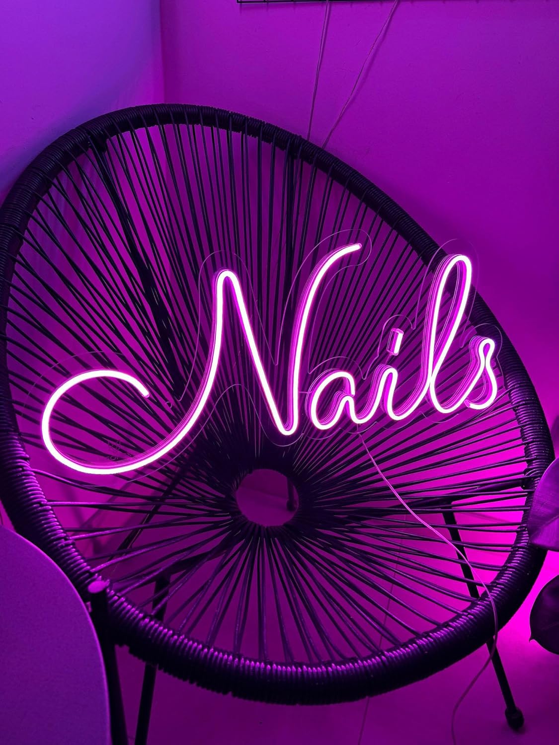 Nail Salon HKT Hair Washing, Cutting and Styling Combo LED Neon Sign for Wall Decor USB Adjustable Brightness Living Room Bars Pub Club Gatherings Art Wall Decor
