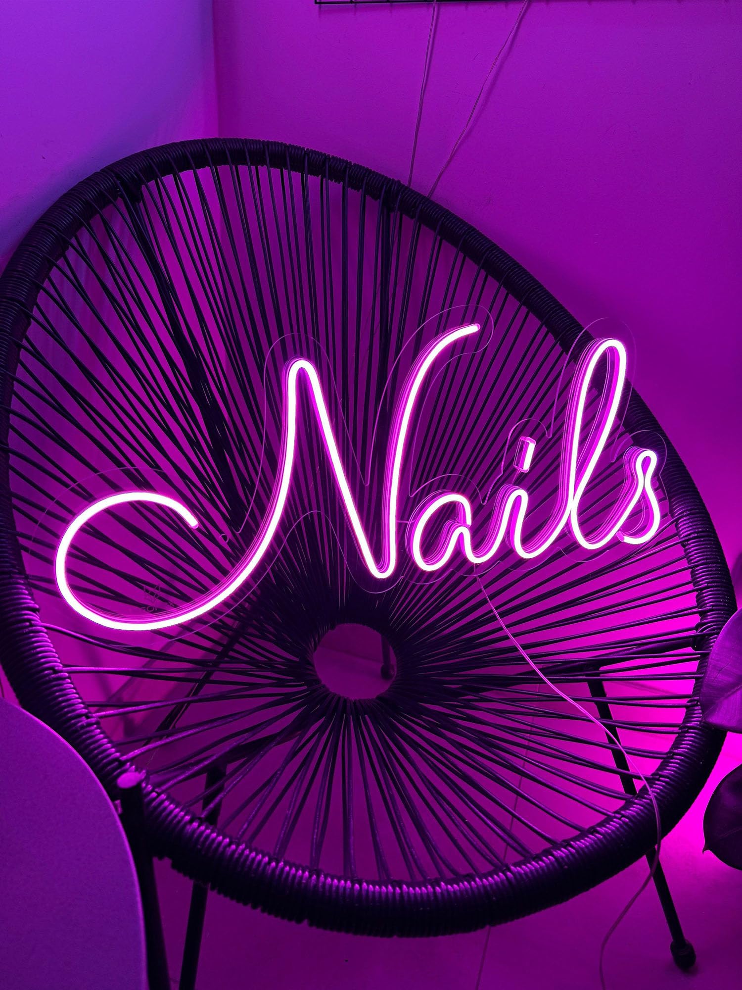 Nail Salon HKT Hair Washing, Cutting and Styling Combo LED Neon Sign for Wall Decor USB Adjustable Brightness Living Room Bars Pub Club Gatherings Art Wall Decor