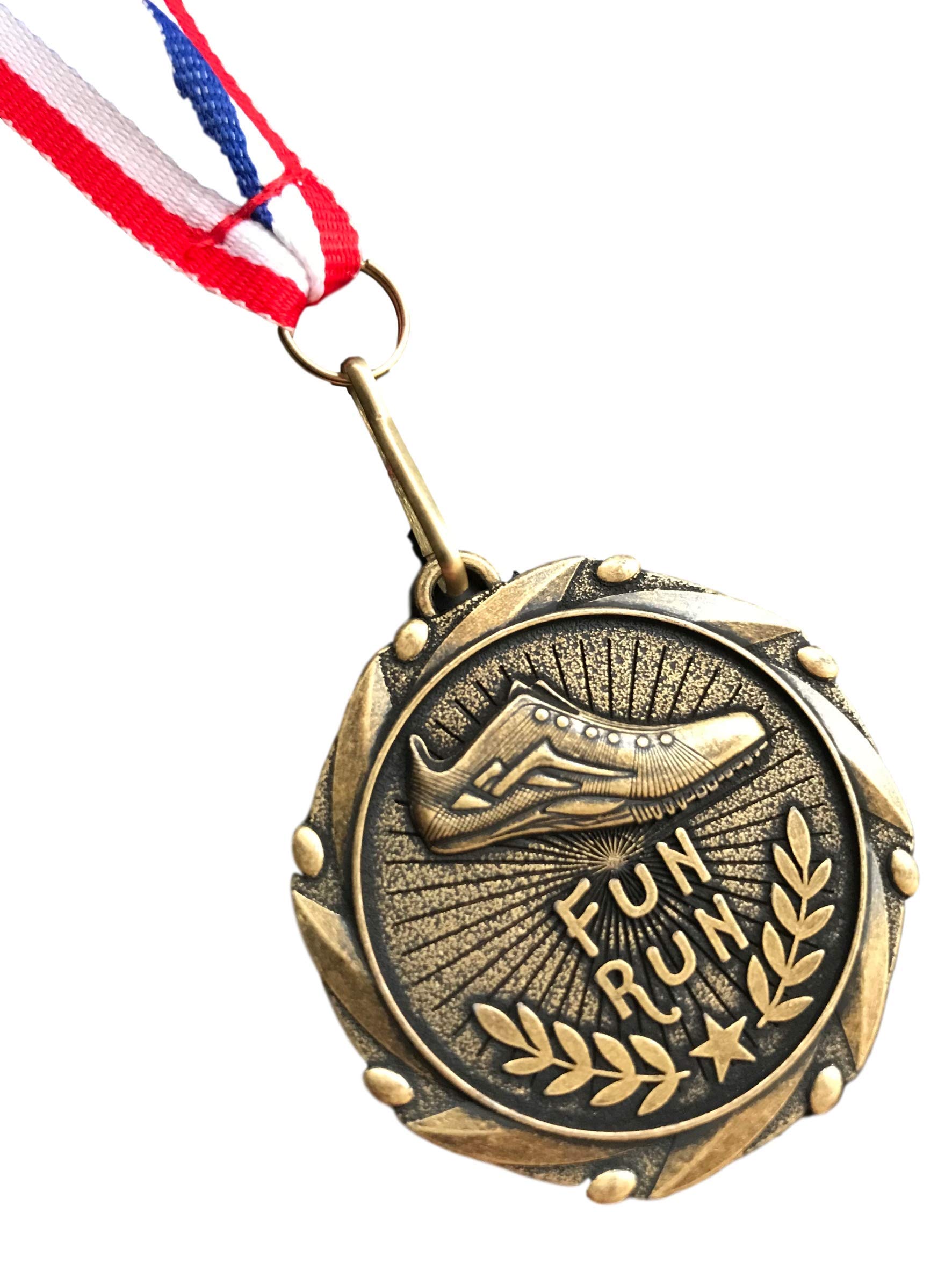 Emblems-Gifts Personalized Athletics Fun Run Award Medal complete with ribbon