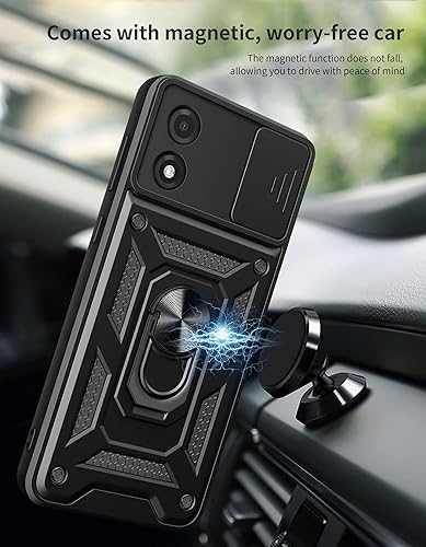 Vista 37 de Compatible con Tecno Pova 5 carcasa de soporte, con cubierta deslizante para lente de cámara compatible con Tecno Pova 5 Free Fire LH7n, funda azul