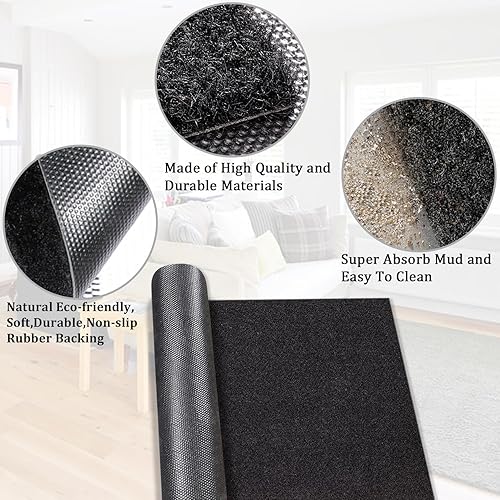 Miniatura 7 de AAZZKANG Paquete de 2 tapetes grandes para puerta delantera para exteriores, con parte trasera antideslizante, multiusos, 36 x 24 pulgadas, tapete