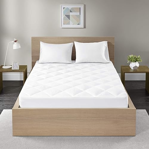 Miniatura 2 de Madison Park Quiet Nights funda de colchón impermeable algodón protector de cama doble xl blanco